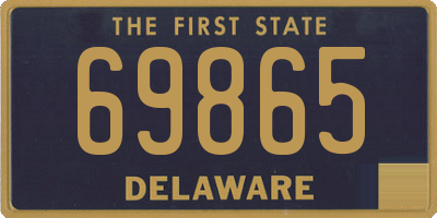 DE license plate 69865