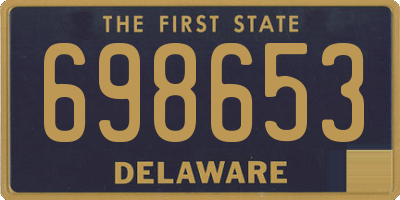 DE license plate 698653
