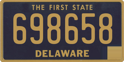 DE license plate 698658