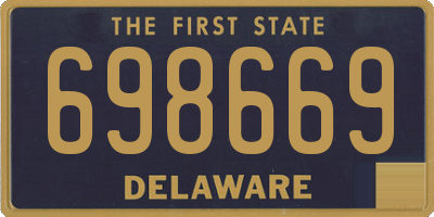 DE license plate 698669