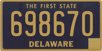 DE license plate 698670