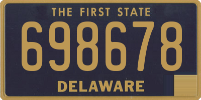 DE license plate 698678