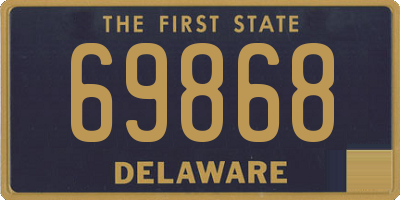 DE license plate 69868