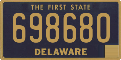 DE license plate 698680