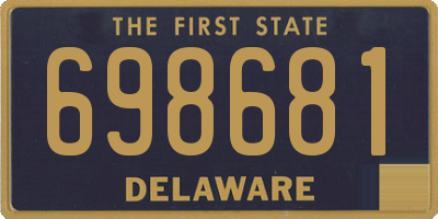 DE license plate 698681