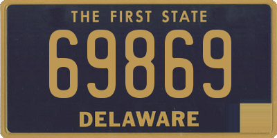 DE license plate 69869