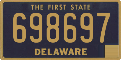 DE license plate 698697