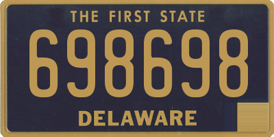 DE license plate 698698