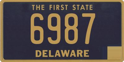 DE license plate 6987