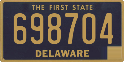 DE license plate 698704