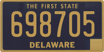 DE license plate 698705