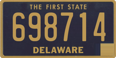 DE license plate 698714