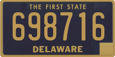 DE license plate 698716