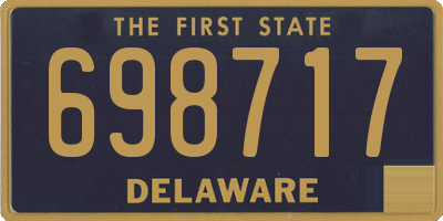 DE license plate 698717
