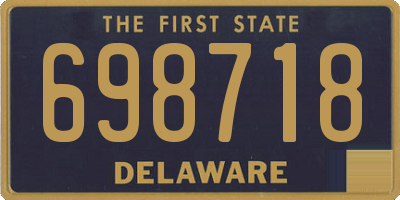 DE license plate 698718