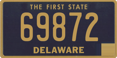 DE license plate 69872