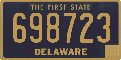 DE license plate 698723