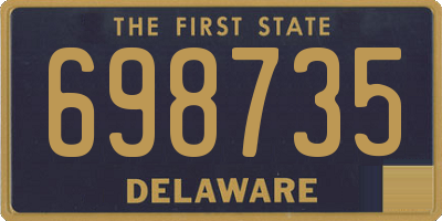 DE license plate 698735