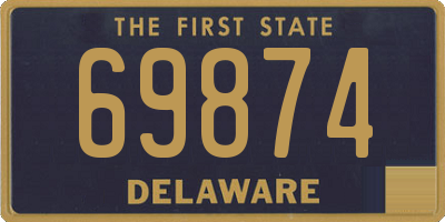 DE license plate 69874