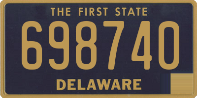 DE license plate 698740