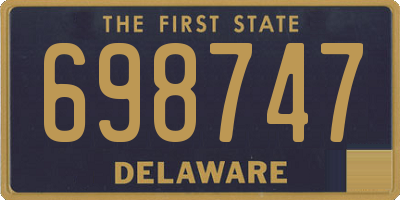 DE license plate 698747