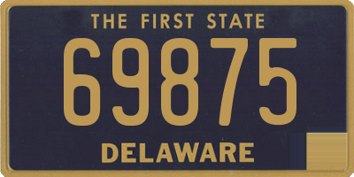 DE license plate 69875