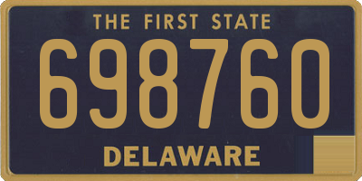 DE license plate 698760