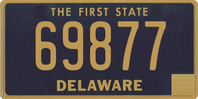 DE license plate 69877