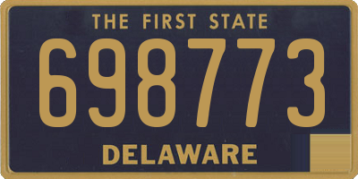 DE license plate 698773