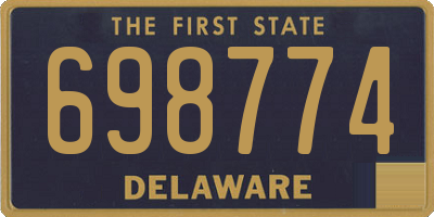 DE license plate 698774