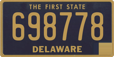 DE license plate 698778