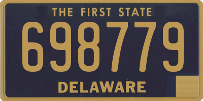 DE license plate 698779