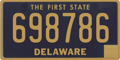 DE license plate 698786