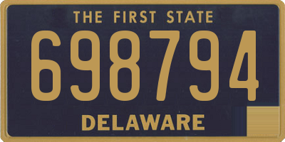 DE license plate 698794