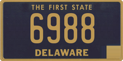 DE license plate 6988