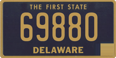 DE license plate 69880