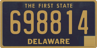 DE license plate 698814