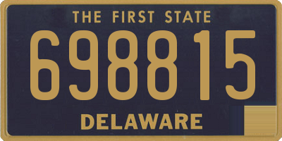 DE license plate 698815