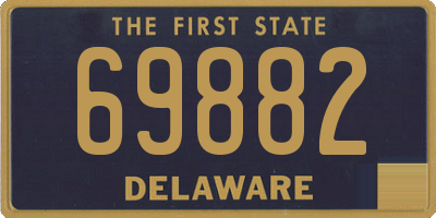DE license plate 69882