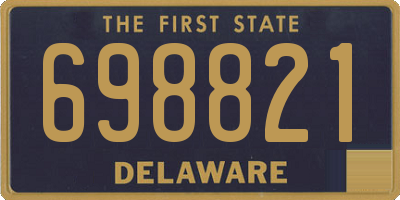 DE license plate 698821