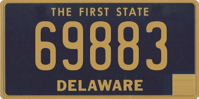 DE license plate 69883