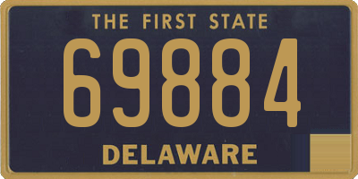 DE license plate 69884