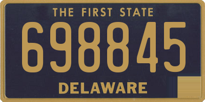 DE license plate 698845