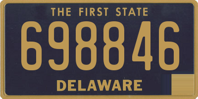 DE license plate 698846