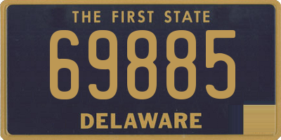 DE license plate 69885