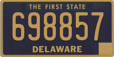 DE license plate 698857