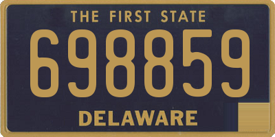 DE license plate 698859
