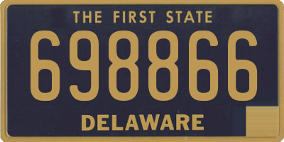 DE license plate 698866