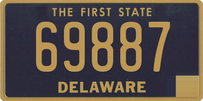 DE license plate 69887