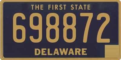 DE license plate 698872